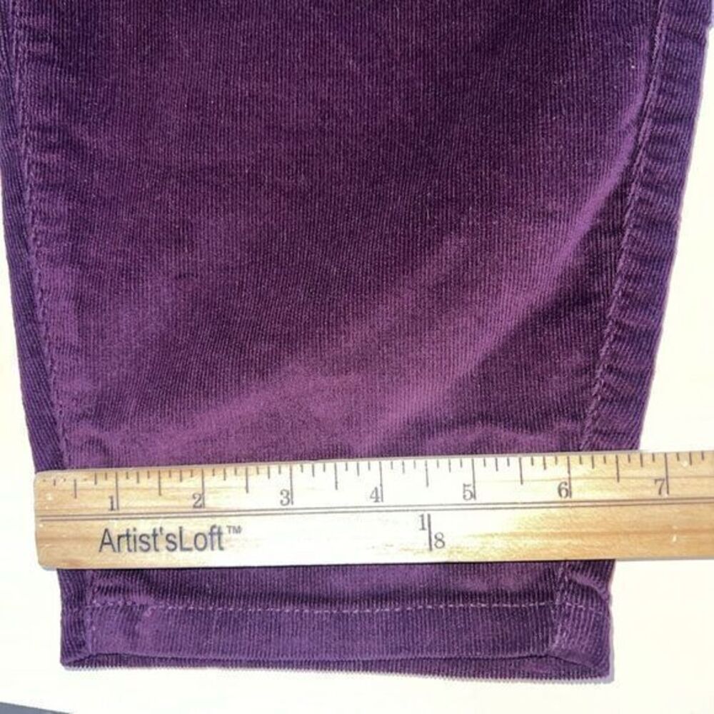 Torrid Bombshell Skinny Pants Women's 26R Purple Corduroy Stretch Waistband-New - Picture 5 of 11